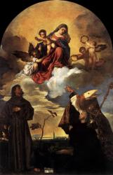 Tiziano: Madonna a Gyermekkel és Szent Ferenccel